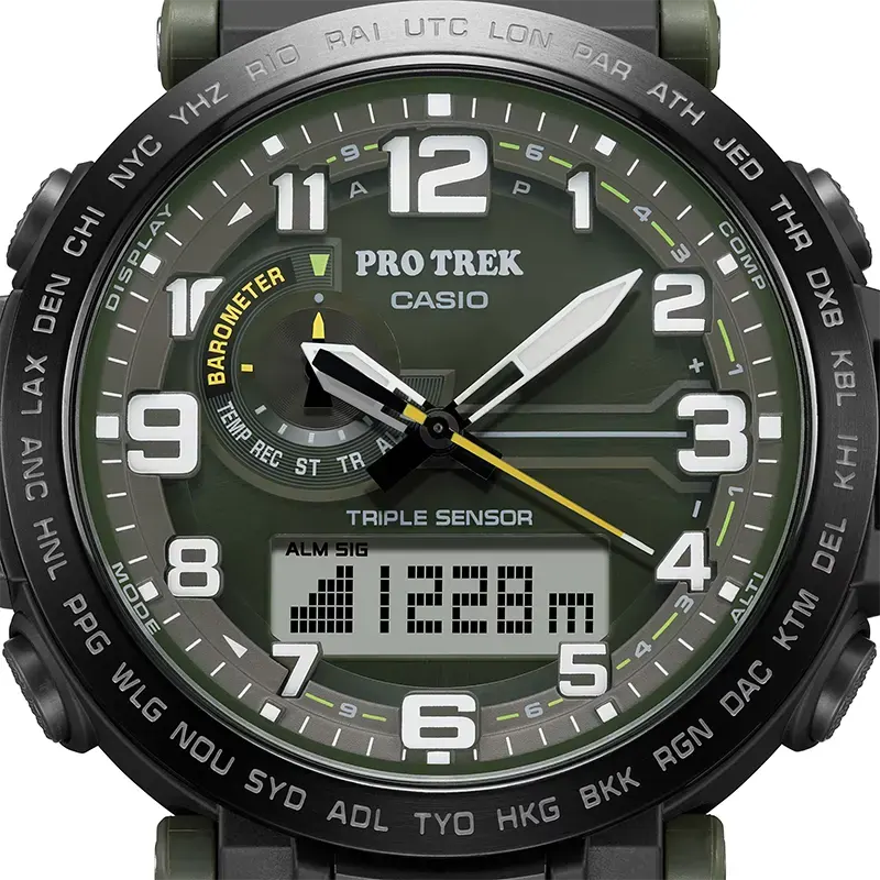 Casio Pro Trek Tough Solar Triple Sensor Bio-Based Men's Watch- PRG-601YB-3